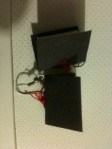 earrings balck with red