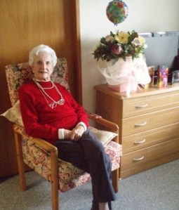 Neva Clarke McKenna on her 90th birthday at Tamahere Eventide